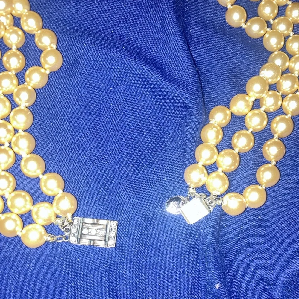 Must Go‼️ Vintage Champagne Colored Pearl Necklace. Read Description Below 👇